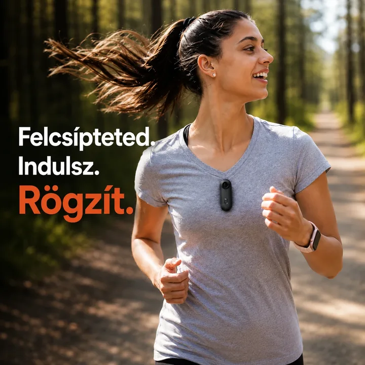 Pocket kamera — futáshoz felcsíptetve
