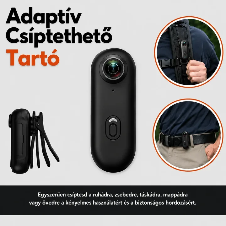 Pocket kamera — adaptív csíptethető tartó