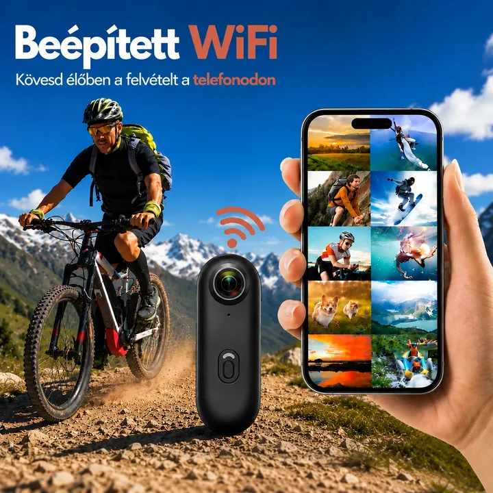 Pocket kamera — beépített WiFi telefonos élő nézettel